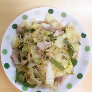 ポン酢でさっぱり☆豚肉野菜炒め